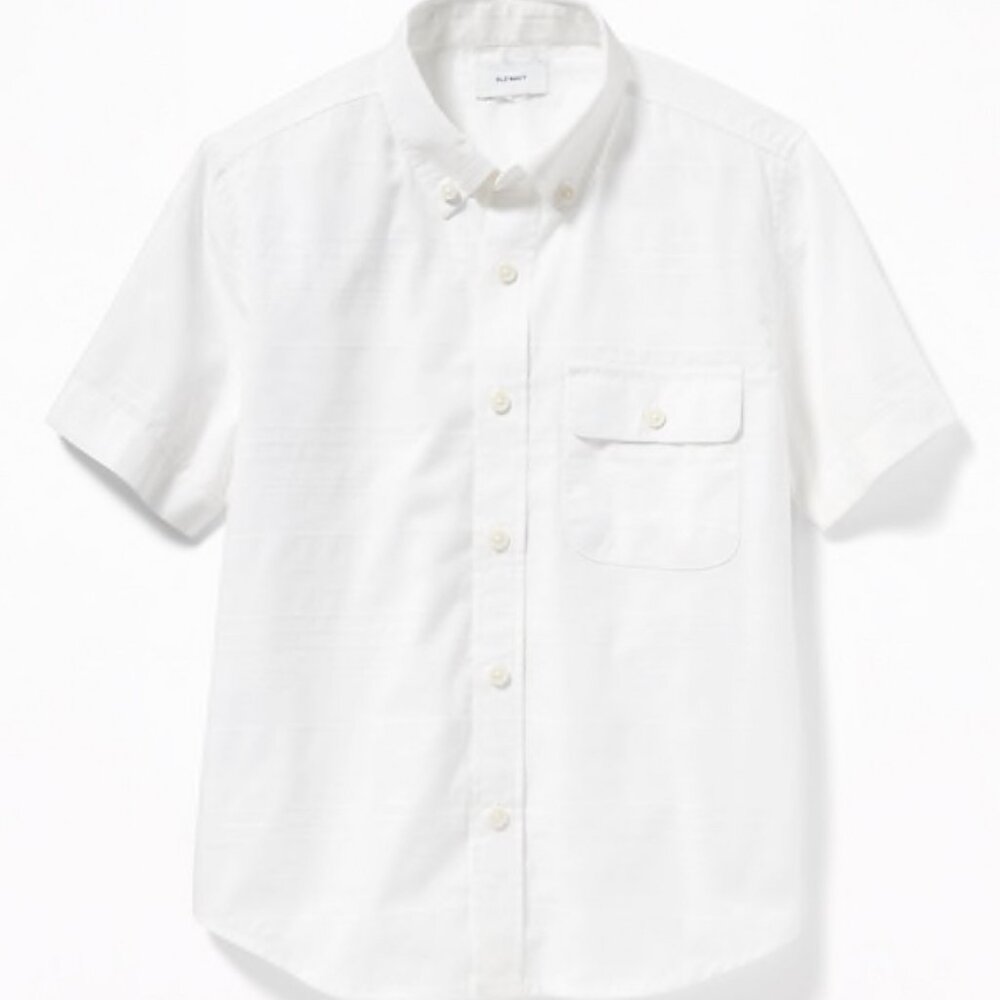 Textured Dobby Chest-Pocket Shirt for Boys